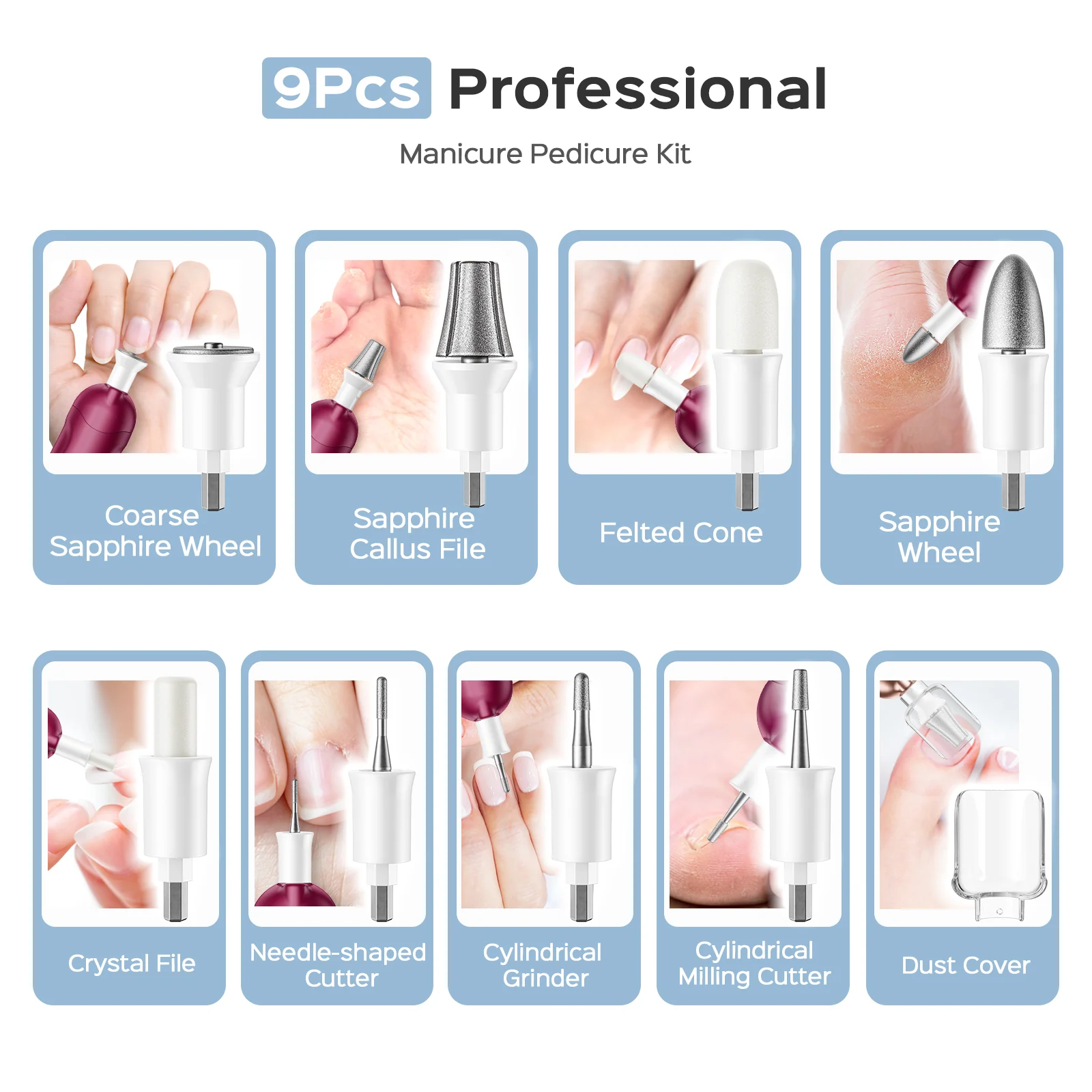 COSLUS CX30 Professional Manicure Pedicure Kit - Image 3