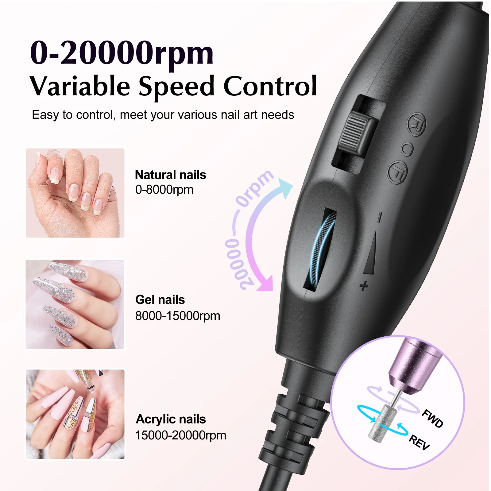COSLUS  CX40 Electric Manicure Pedicure Kit - Image 7